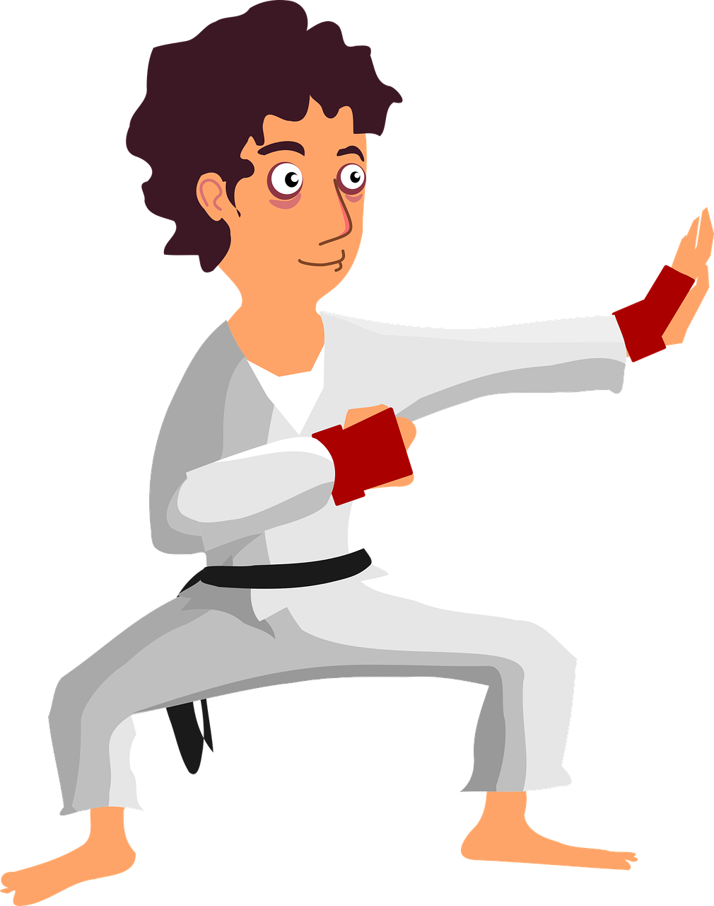 Joseph Is Five Years Old And The Karate Class He Goes - Karate Cartoon Transparent (1010x1280), Png Download