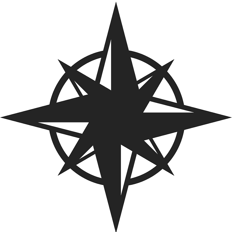 Striking Compass Rose Rubber Stamp - Navigation Vector (800x800), Png Download