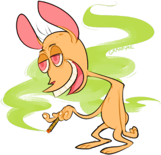 Cool Kids Dont Smoke - Smoking A Blunt Cartoon (500x368), Png Download