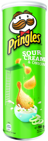 Chips Sour Cream Onion Pringles 165g - Pringles Sour Cream & Onion (320x480), Png Download