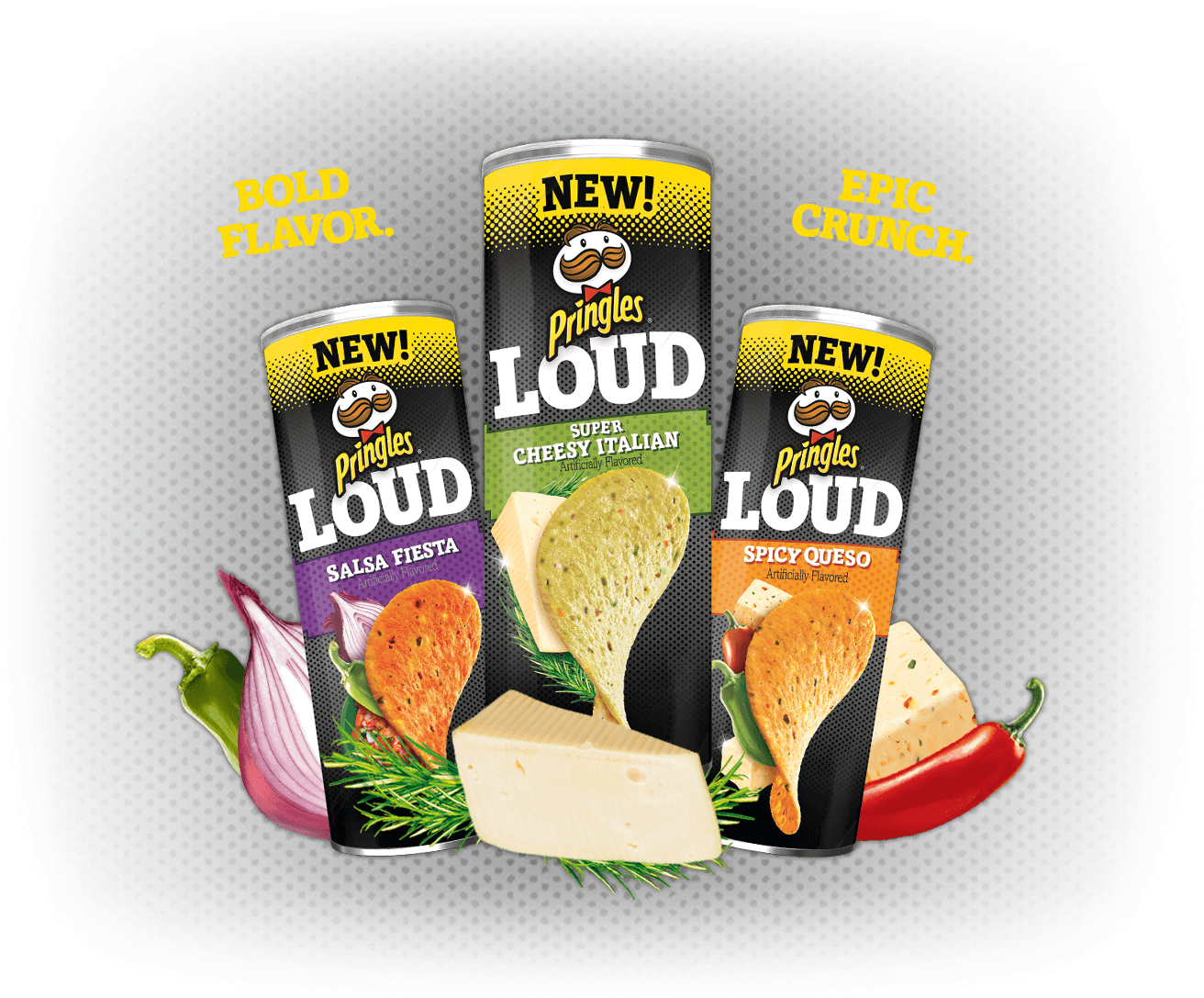 Dot Foods 652375 Pringles Loud Spicy Queso 5.4oz 14ct, (1326x1099), Png Download