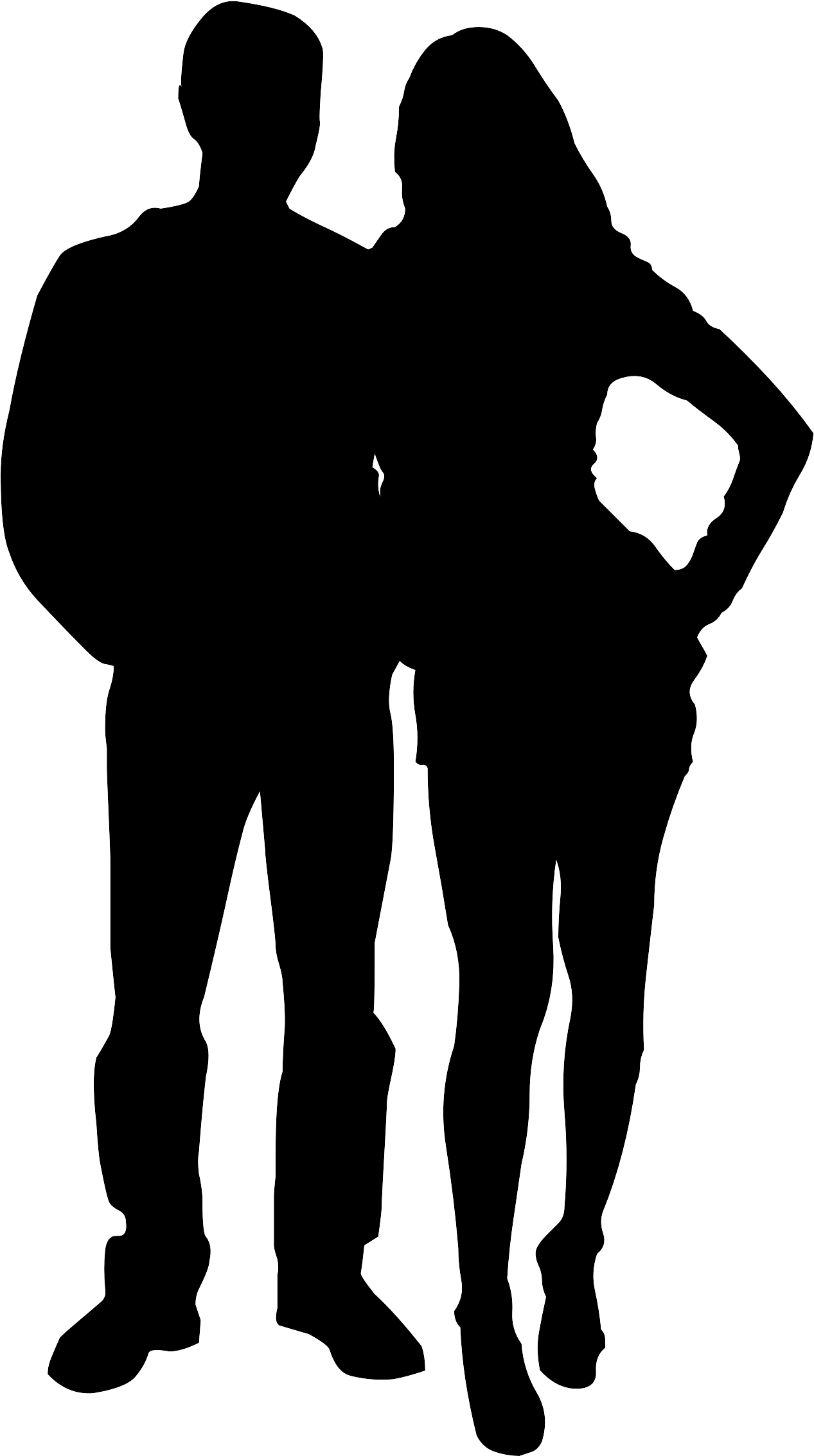 Couple Silhouette Love Relationship 1226163 - Need Is A Friend Indeed (1365x2370), Png Download