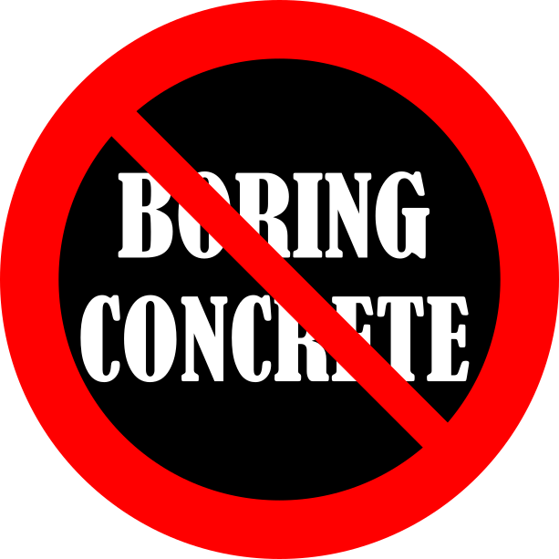 No Boring Concrete - Detroit (613x613), Png Download