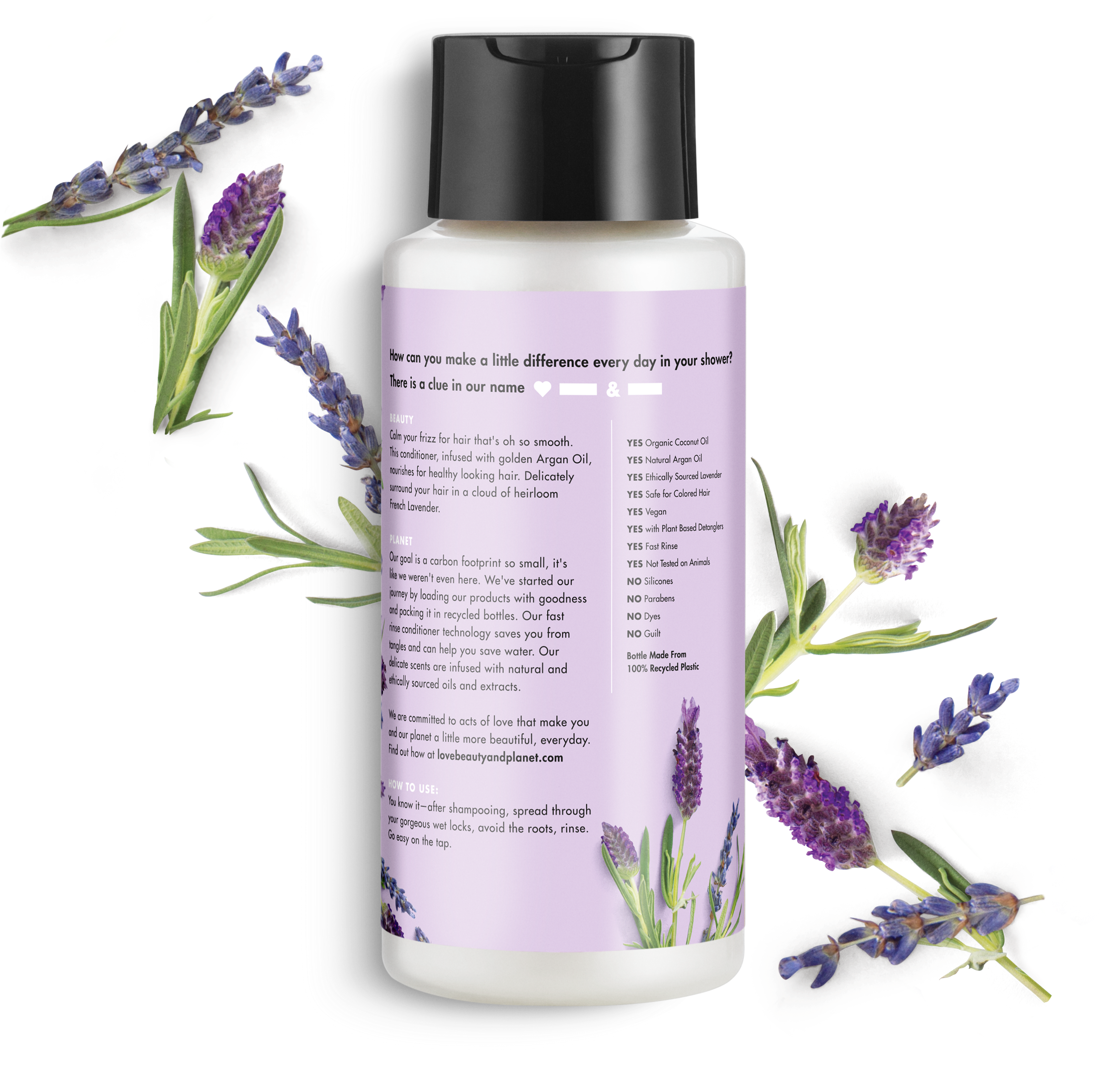 Love Beauty And Planet Argan Oil & Lavender Shampoo - Hair Conditioner (5000x5000), Png Download