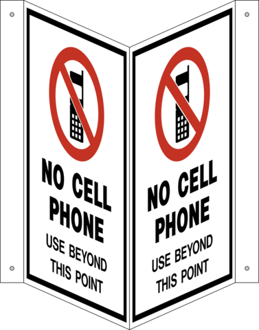 No Cell Phone - Mobile Phone (377x480), Png Download