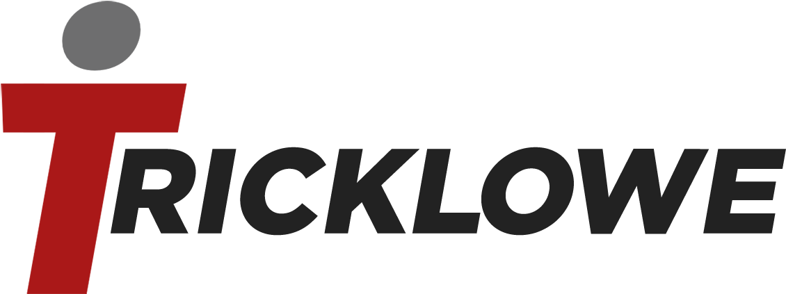 Tricklowe Man Logo With Text For Light Background - Graphics (1200x500), Png Download