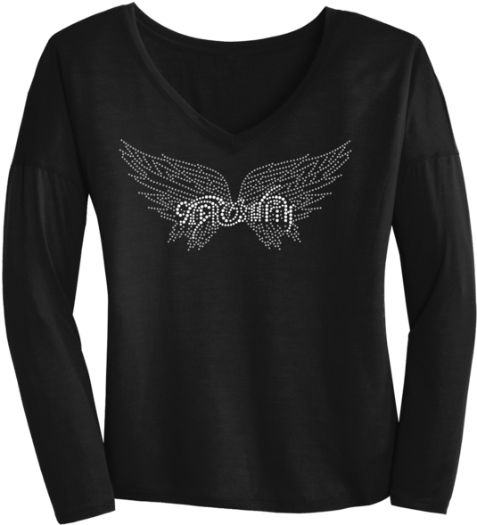New Wings Logo Long Sleeve V - Long-sleeved T-shirt (600x600), Png Download