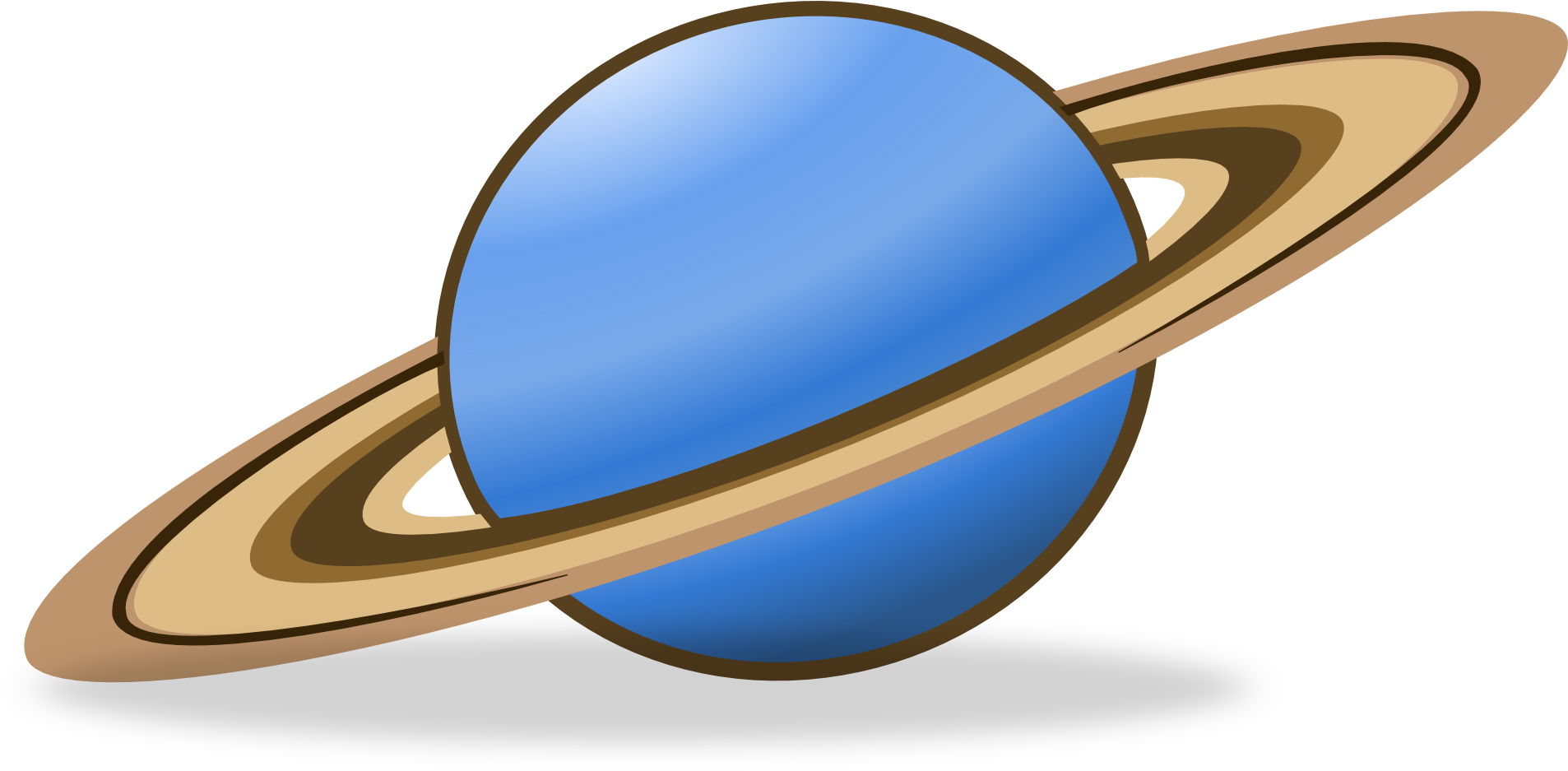 Planet Saturn Space Rings - Saturn Clipart (1920x960), Png Download