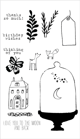 20117 Glass Dome Set - Office Supplies Flora & Fauna Clear Stamps 4"x6" (341x593), Png Download
