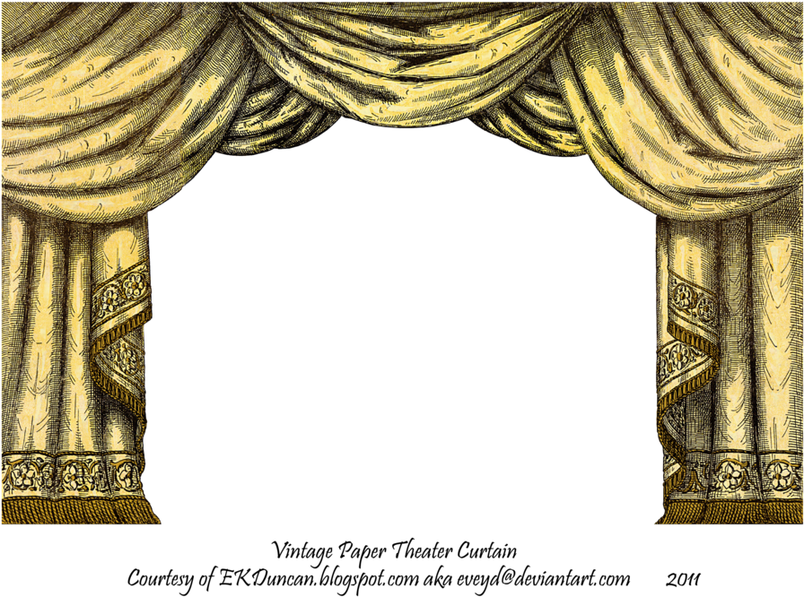 Paper Theater Curtains Clipart Curtain Toy Theater - Paper Theater Curtains (900x675), Png Download