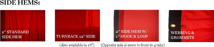 Curtains Can Be Sewn Flat With Panels Of Fabric Sewn - Stage Curtain Hems (882x206), Png Download