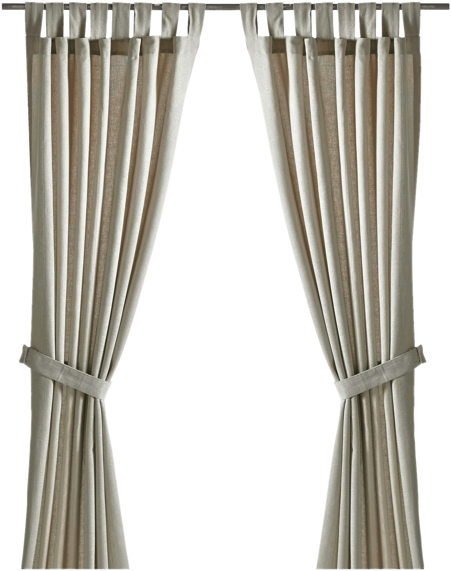 Egg Shell Curtains With Tie Backs - Ikea Lenda Light Beige Curtains Window Panels (2 Panels) (400x400), Png Download