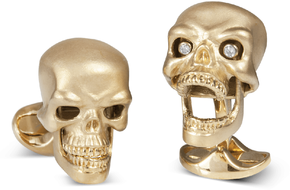Image - Deakin & Francis Gold Plated Sterling Silver Skull (1160x1000), Png Download