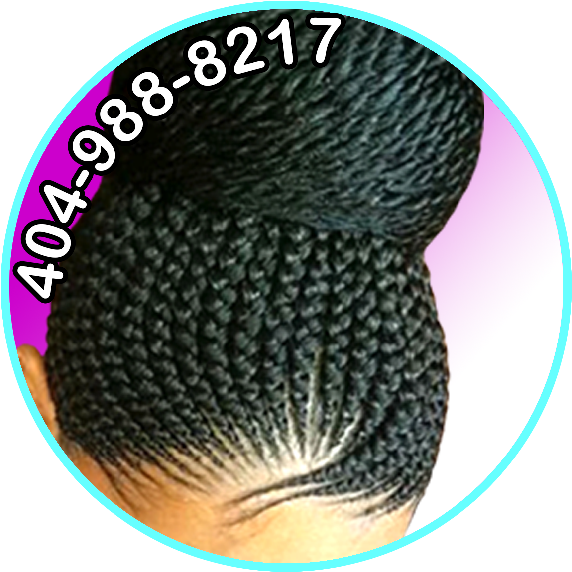 Decatur African Hair Braiding And Weaving, Georgia - Braids Braided Up In A Bun (1271x1218), Png Download