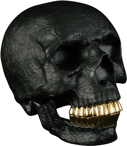 Ssureal From The Cradle To The Grave By Ssur - Череп С Золотыми Зубами (562x587), Png Download