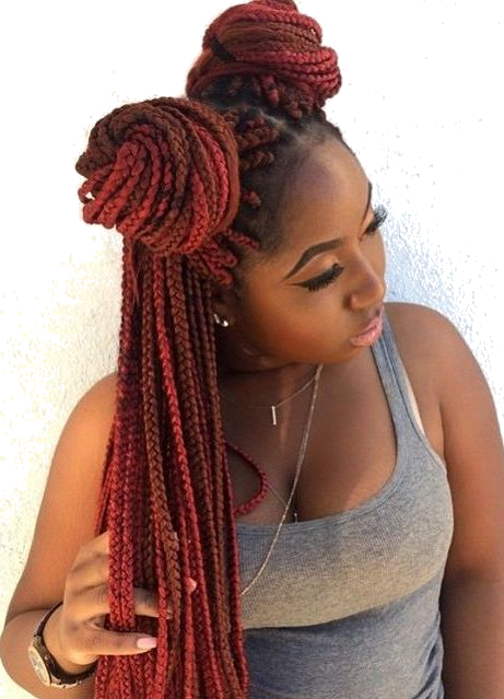 Braids Removal - Black Woman Braided Buns (461x639), Png Download