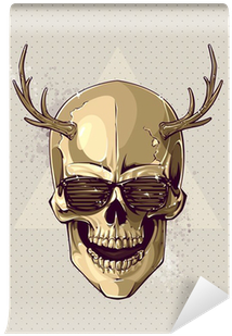 Skull Hipster (400x400), Png Download