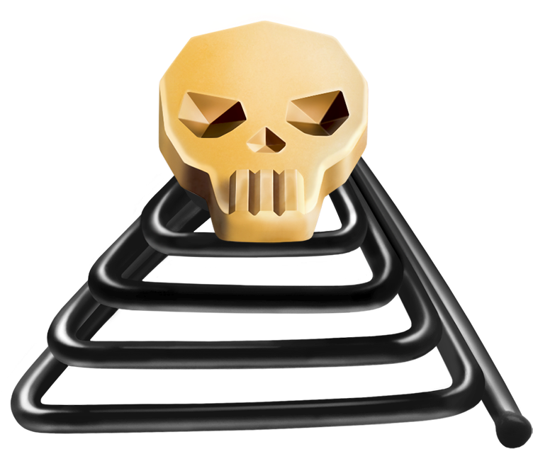 Gold Plated Skull (827x827), Png Download