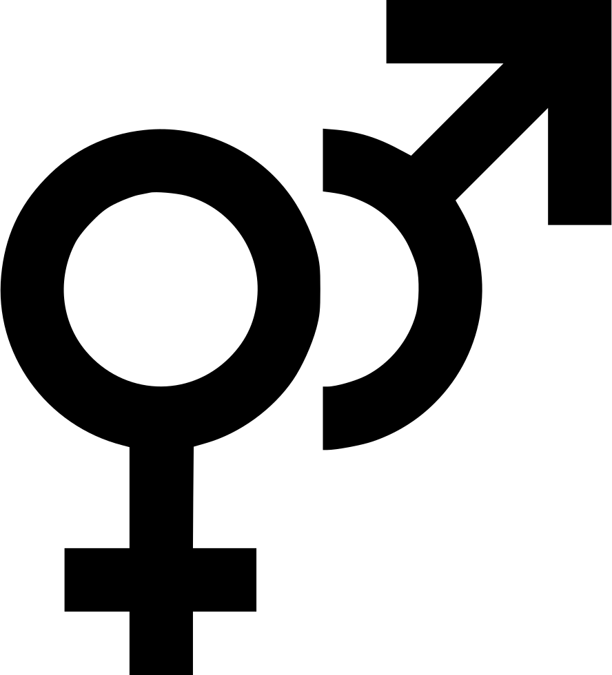 Gender Female Male - Gender Icon Png Grey (888x980), Png Download