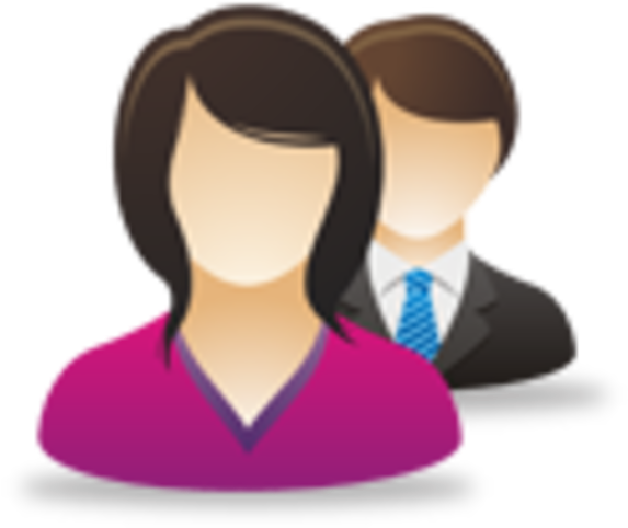 Male And Female Business Icon (600x600), Png Download