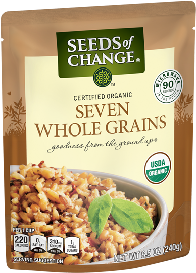 Seven Whole Grains - Seeds Of Change Quinoa (573x573), Png Download
