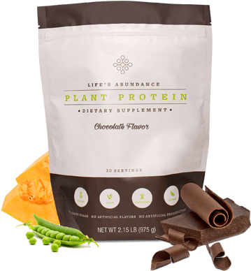 Life's Abundance Chocolate Protein Powder - Plant Protein (400x400), Png Download