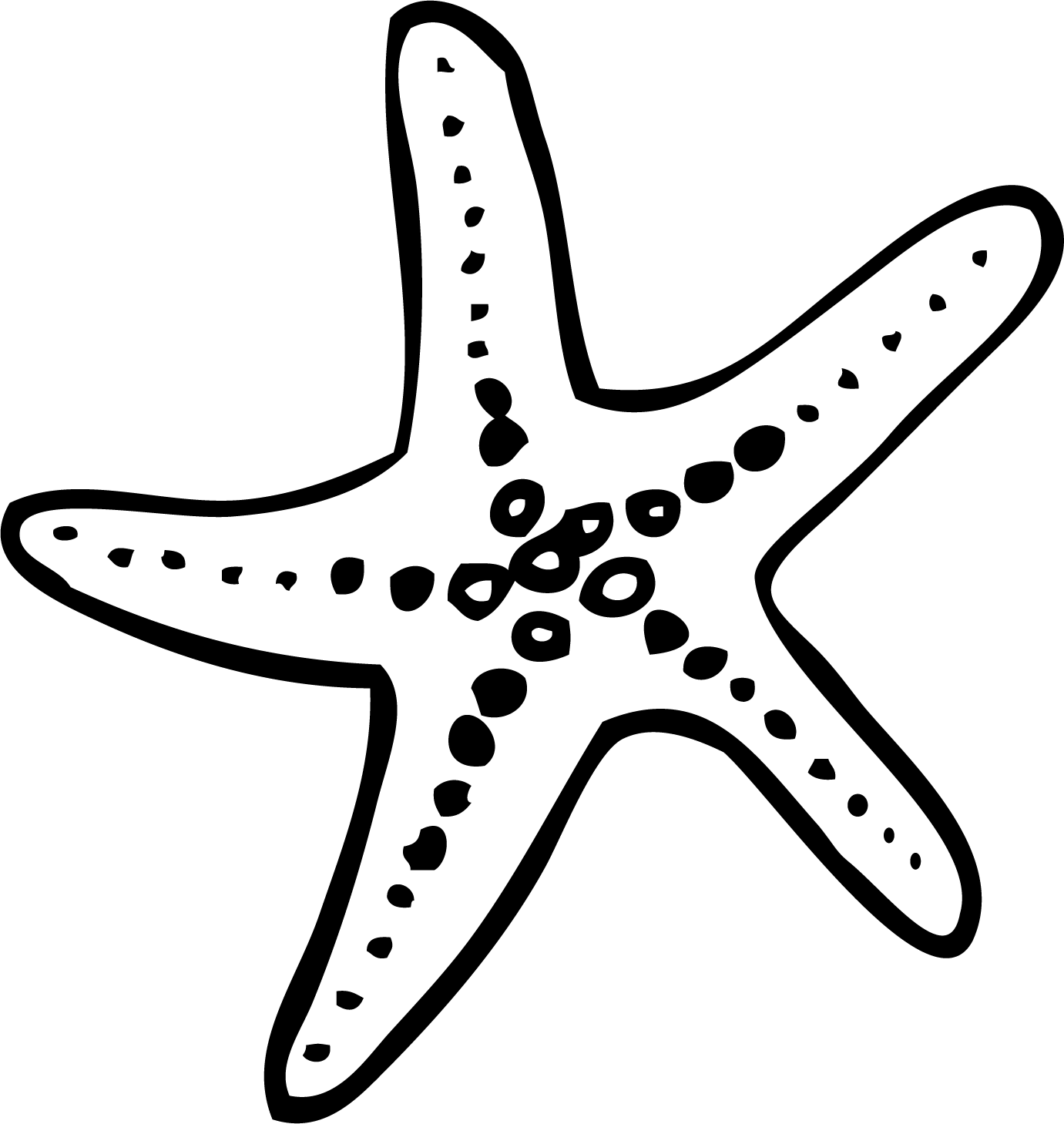 Francis Len Oasis Wedding - Starfish Doodle Png (1381x1459), Png Download