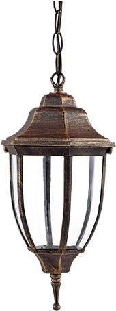 50183 Lantern Hanging Ancient Gold 1xe27 - Farol Colgante Para Exterior (600x534), Png Download