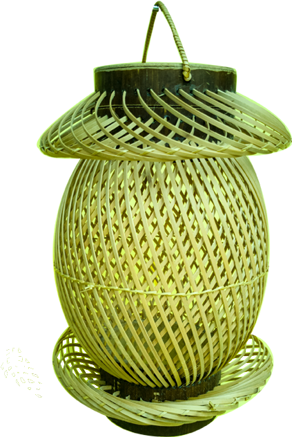 One Step Bamboo Hanging Lamp - Pendant Light (1000x1000), Png Download