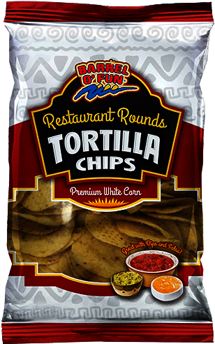 Barrel O Fun White Corn Restaurant Rounds Tortilla - Barrel O Fun Tortilla Chips (400x546), Png Download