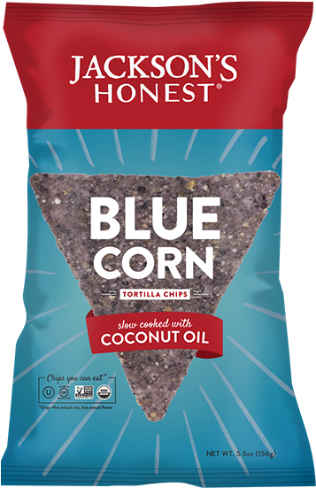 Blue Corn Tortilla Chips - Jackson's Honest - Organic Coconut Oil Blue Corn Tortilla (400x600), Png Download