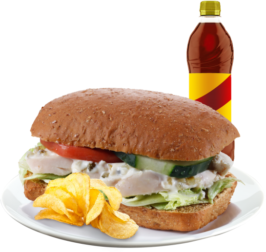 Chicken Sandwich (600x535), Png Download