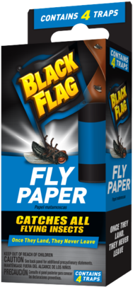 Black Flag® Fly Paper Traps Houseflies, Mosquitoes - Black Flag Fly Paper (480x480), Png Download