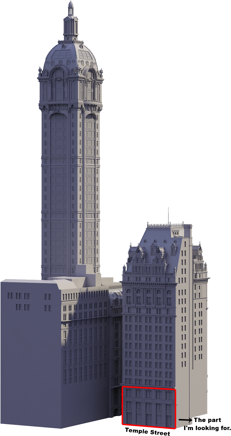 What I Modeled In This Red Area That I Look For Is - Commercial Building (1000x1800), Png Download