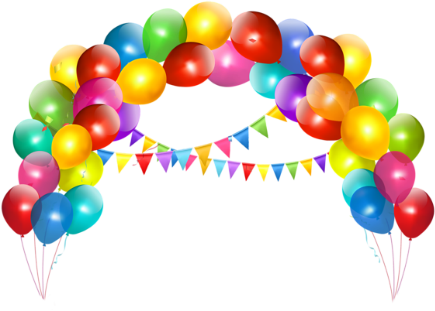 Download Baloes Arco De Balao Colorido 2 Png Globos De Cumpleanos Png Full Size Png Image Pngkit