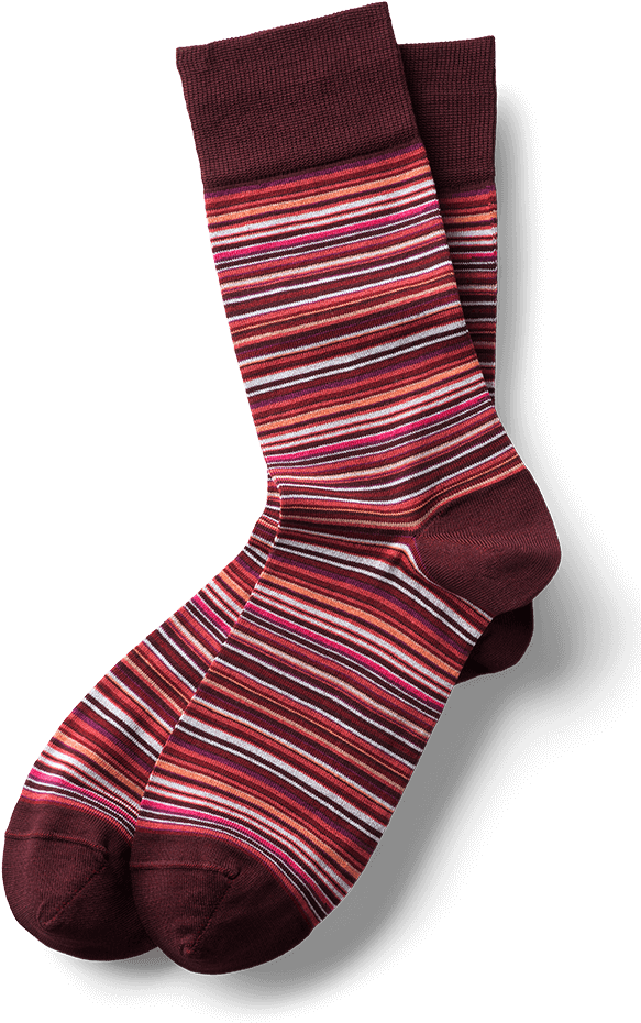 Business Light Bordeaux Gestreift - Sock (776x1034), Png Download