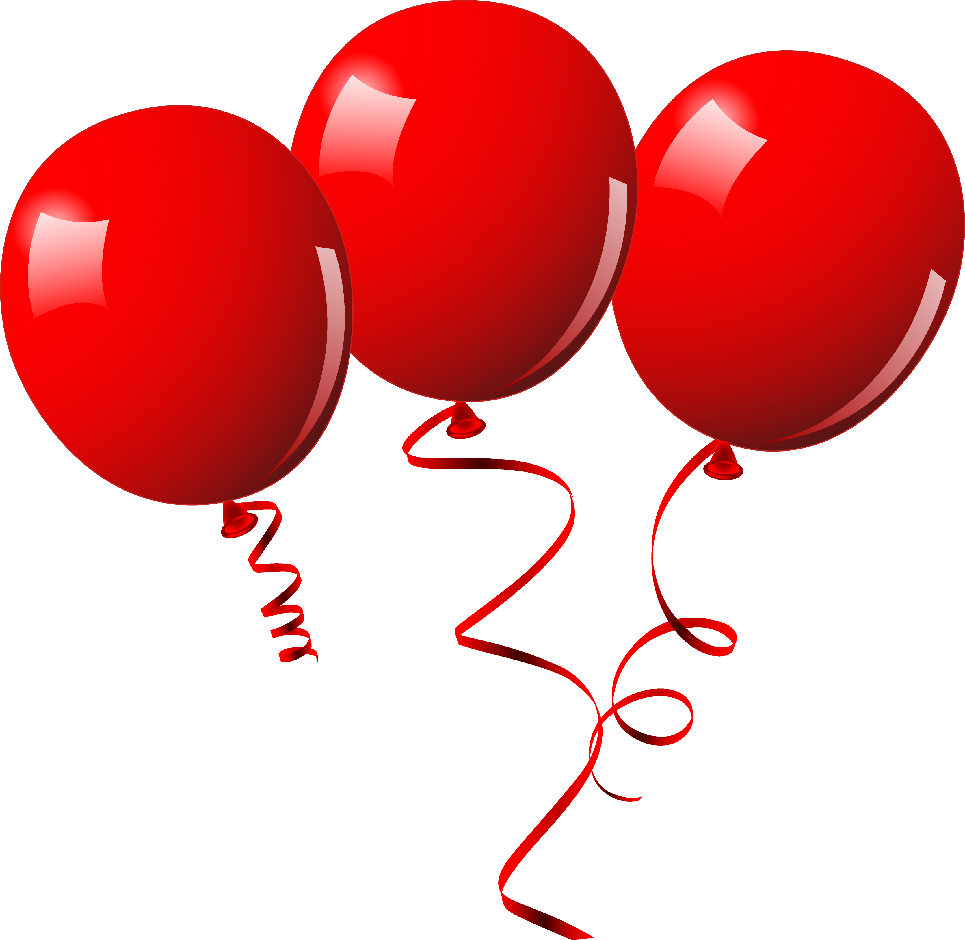 Arco De Balões - Red Balloons (3341x3254), Png Download