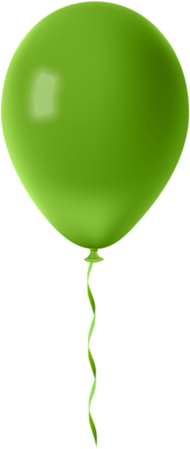 Balões Balão Verde Png - Transparent Background Green Balloon Png (643x1495), Png Download