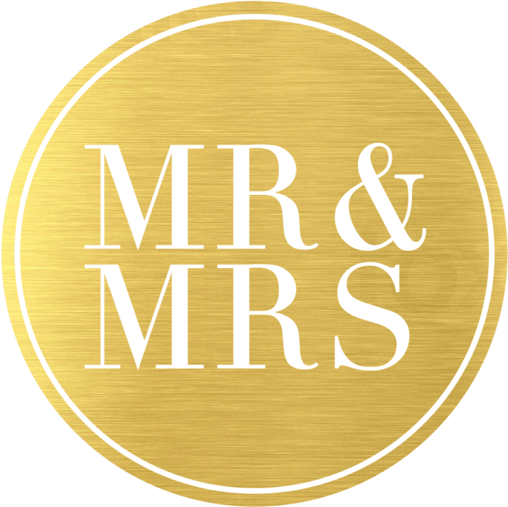 Metallic Mr And Mrs Gold - Mr And Mrs Png (1024x1024), Png Download