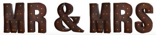 Carnival Led Light Up Wall Letters - Mr And Mrs Icon (500x500), Png Download