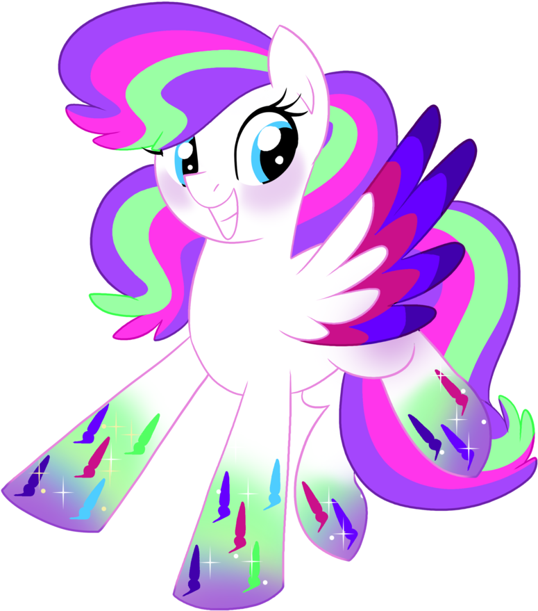 Rainbow Blank Canvas - Cartoon (1000x1000), Png Download