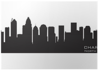 Charlotte, North Carolina Skyline - Charlotte Skyline Silhouette (400x400), Png Download