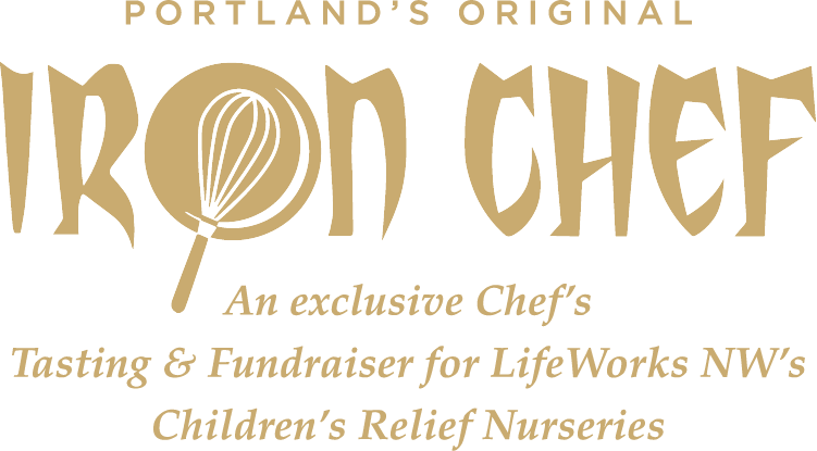 Iron Chef Logo Lockup Gold - Iron Chef (751x415), Png Download