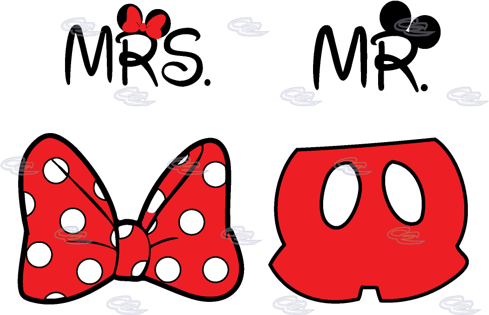 Cute Mr Mrs Matching Shirts, Minnie Mouse Polka Dots - Molde De Moño De Minnie (1013x697), Png Download