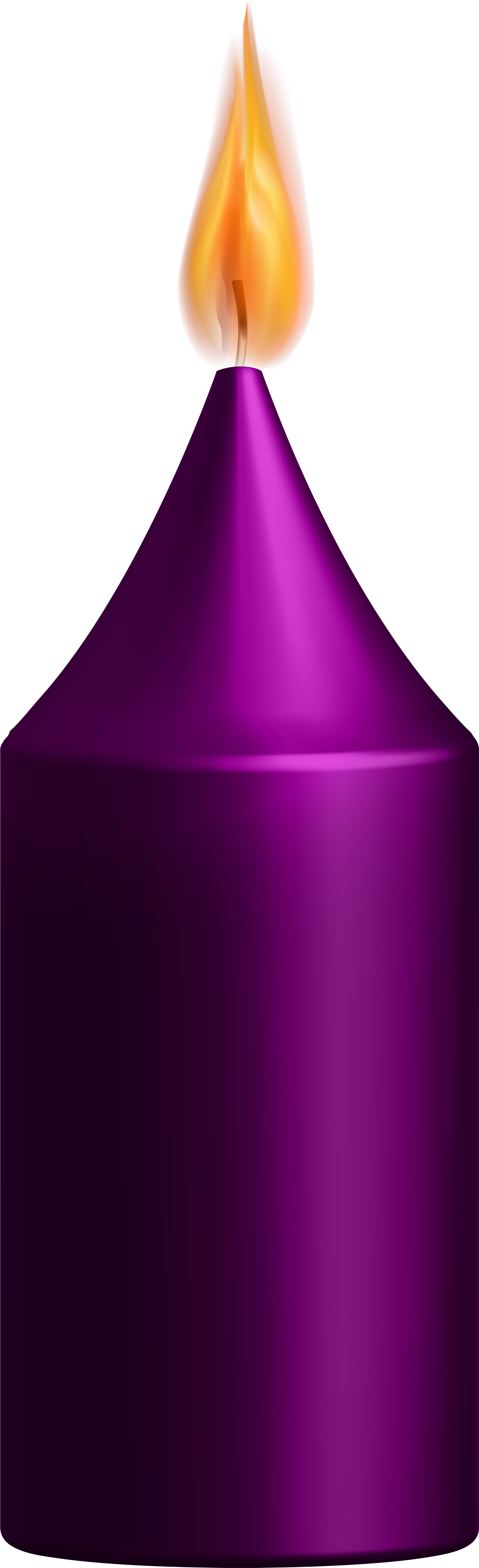 Candle Clipart Violet - Triangle (2588x8000), Png Download