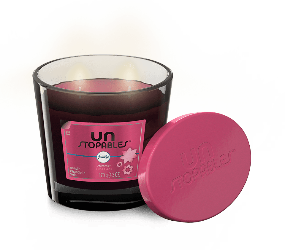 Febreze Unstopables Candle, Shimmer - 1 Candle, 4.3 (960x843), Png Download