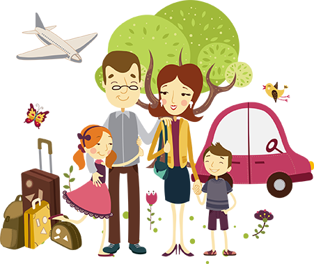 Bas Itna Hi Chahiye - Family Holiday Vector Png (451x379), Png Download