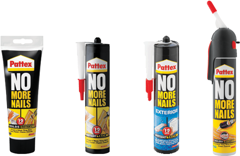 Pattex No More Nails <br /> - Pattex No More Nails Interior (300ml) (960x332), Png Download