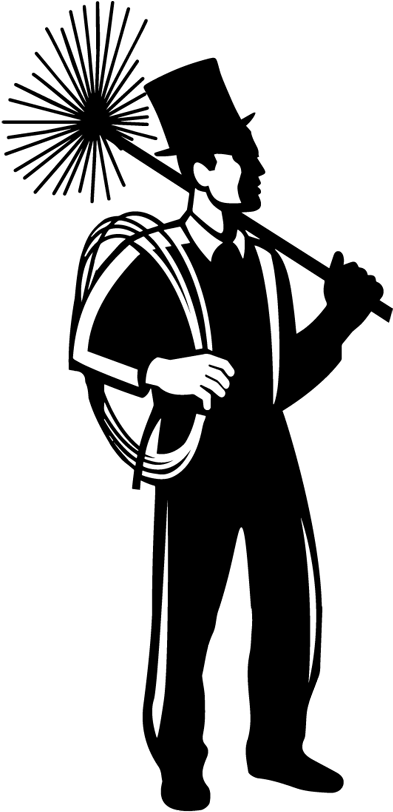 Chimney Cleaning - Chimney Sweep Drawing (400x827), Png Download
