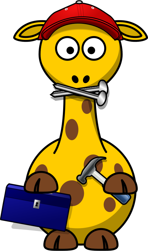 Cartoon Giraffe (471x800), Png Download